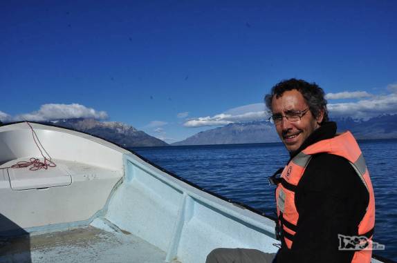 A caminho das 'Capillas de Marmol', no lago General Carrera, região de Puerto Rio Tranquilo, na Carretera Austral, sul do Chile